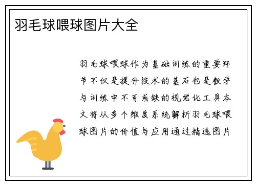 羽毛球喂球图片大全